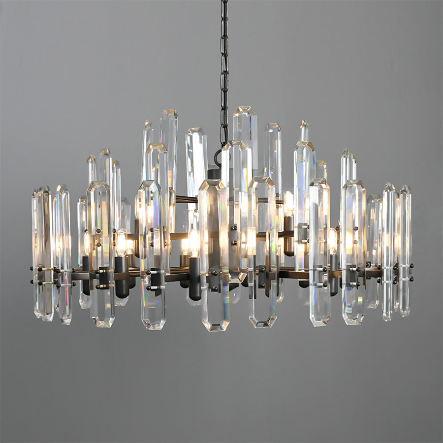 Bonnington Crystal Round Chandelier 36"-MEET LIGHTING