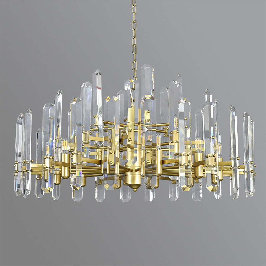 Bonnington Crystal Round Chandelier 36"-MEET LIGHTING
