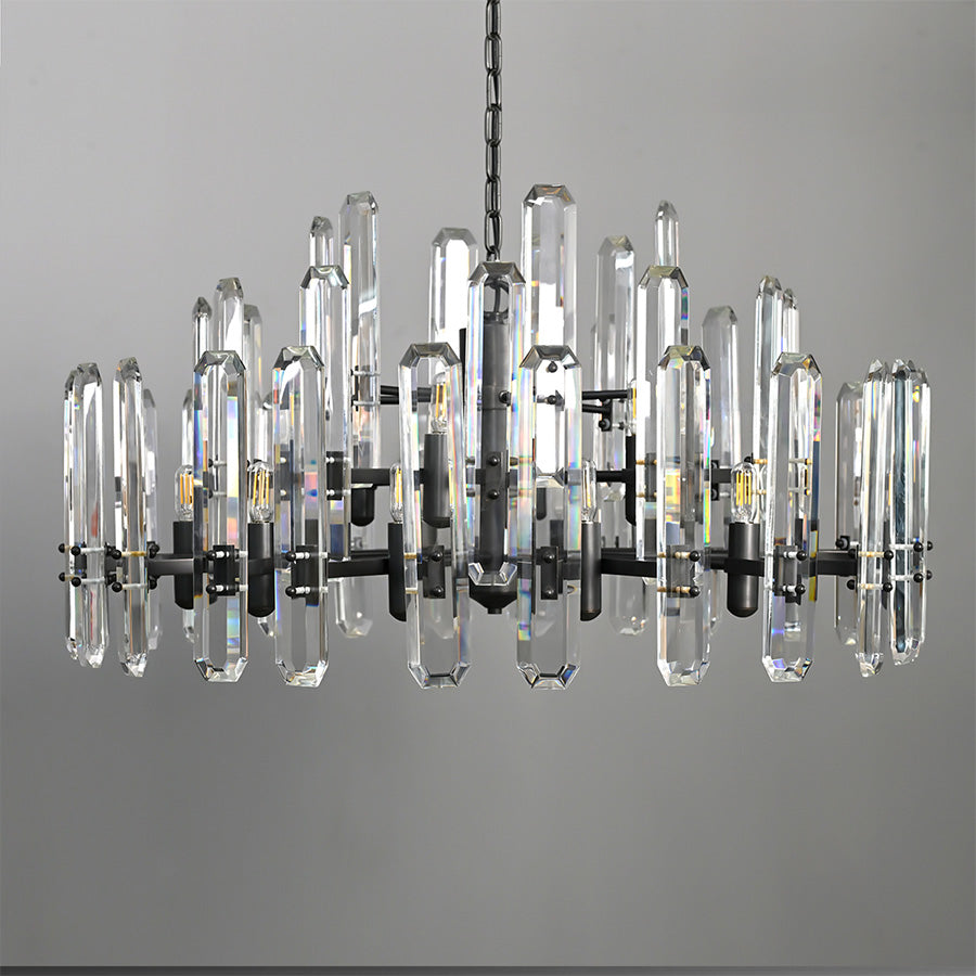 Bonnington Crystal Round Chandelier 36"-MEET LIGHTING