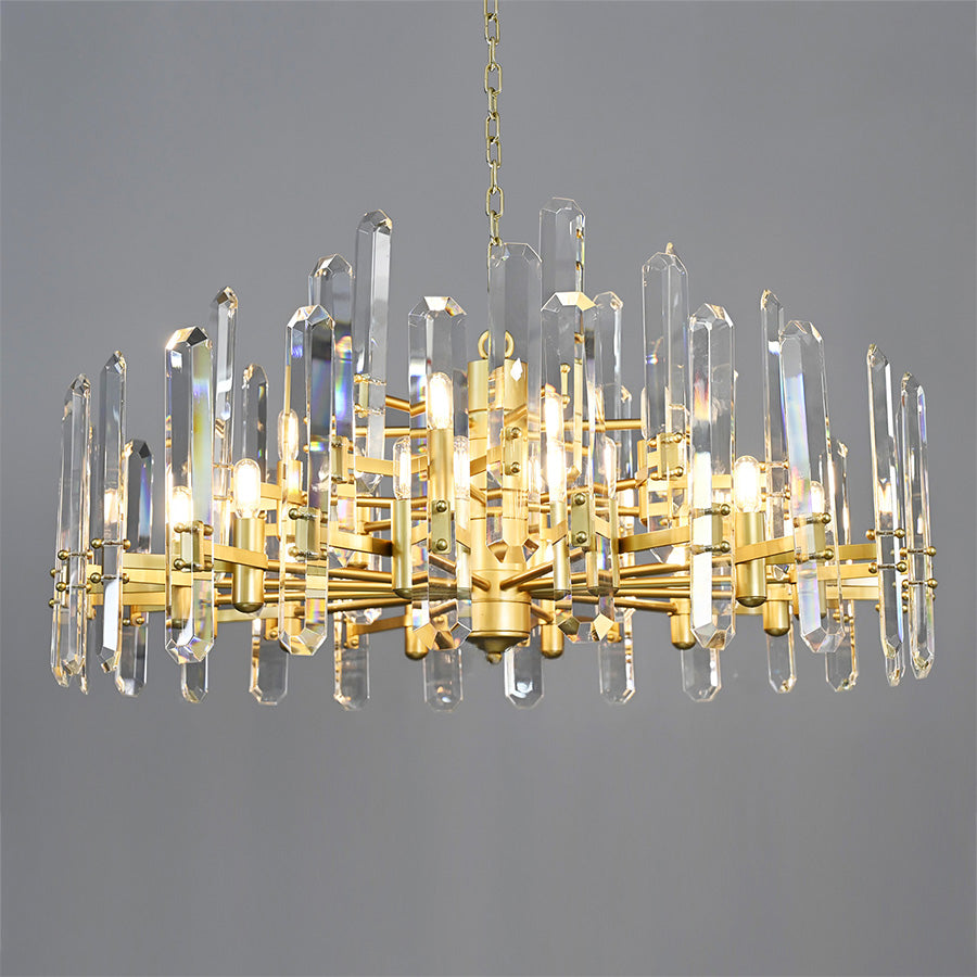 Bonnington Crystal Round Chandelier 36"-MEET LIGHTING
