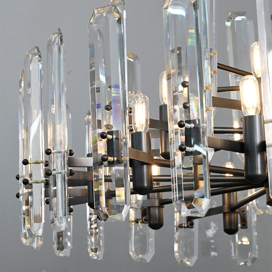 Bonnington Crystal Round Chandelier 36"-MEET LIGHTING