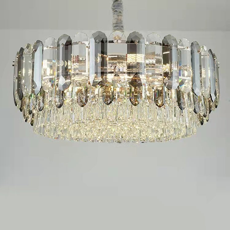 Luxury Smoke Gray K9 Crystal Chandeliers for Dining Room/Living Room-MEET LIGHTING