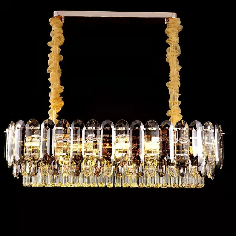 Luxury Smoke Gray K9 Crystal Chandeliers for Dining Room/Living Room-MEET LIGHTING