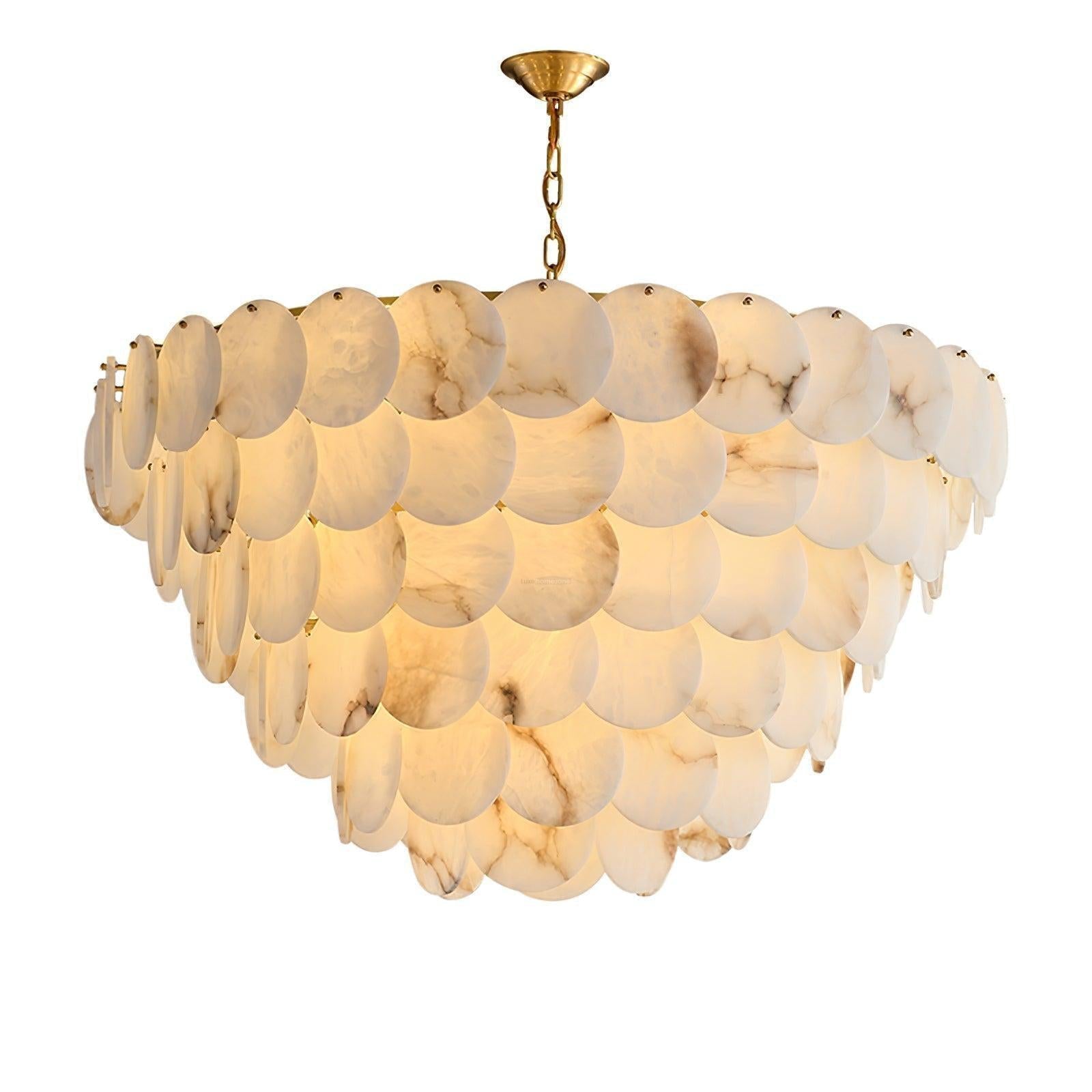 Alabaster Shell Brass Chandelier with 2/3/4/5/6 layer-MEET LIGHTING