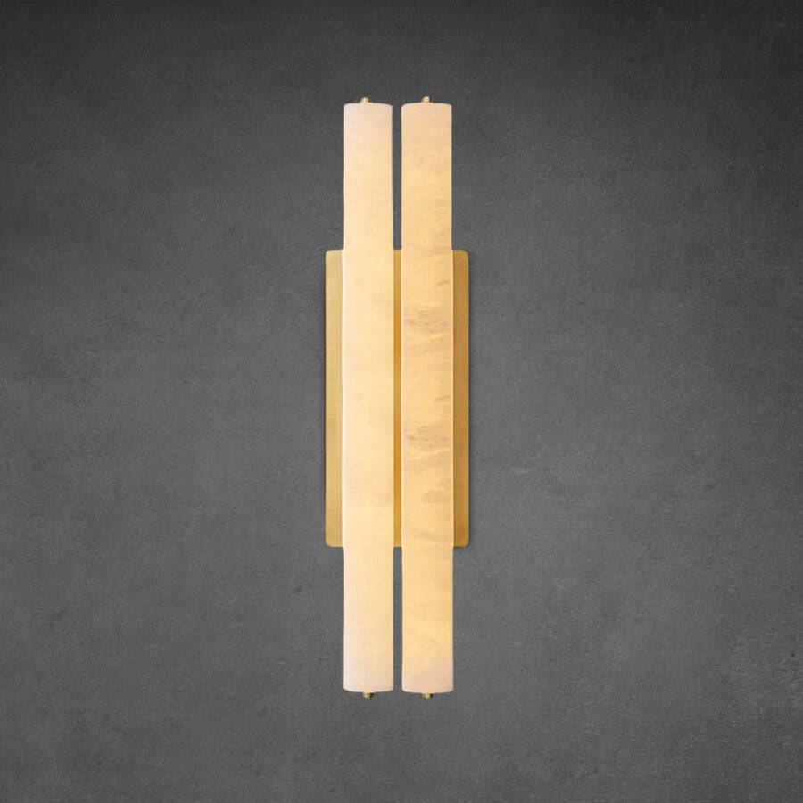 Audon Alabaster Double Sconce