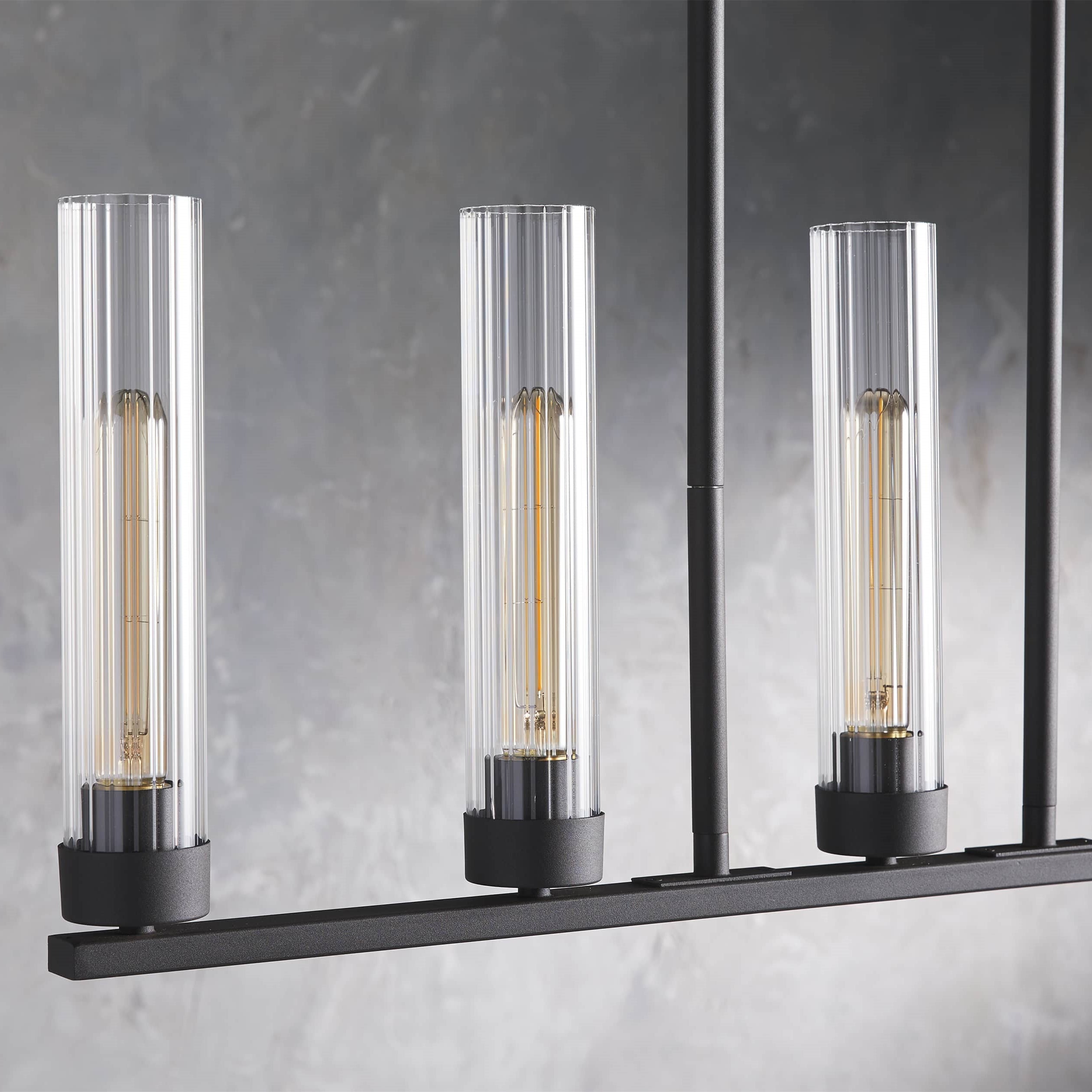 Andreas Glass Linear Chandelier Lighting-MEET LIGHTING