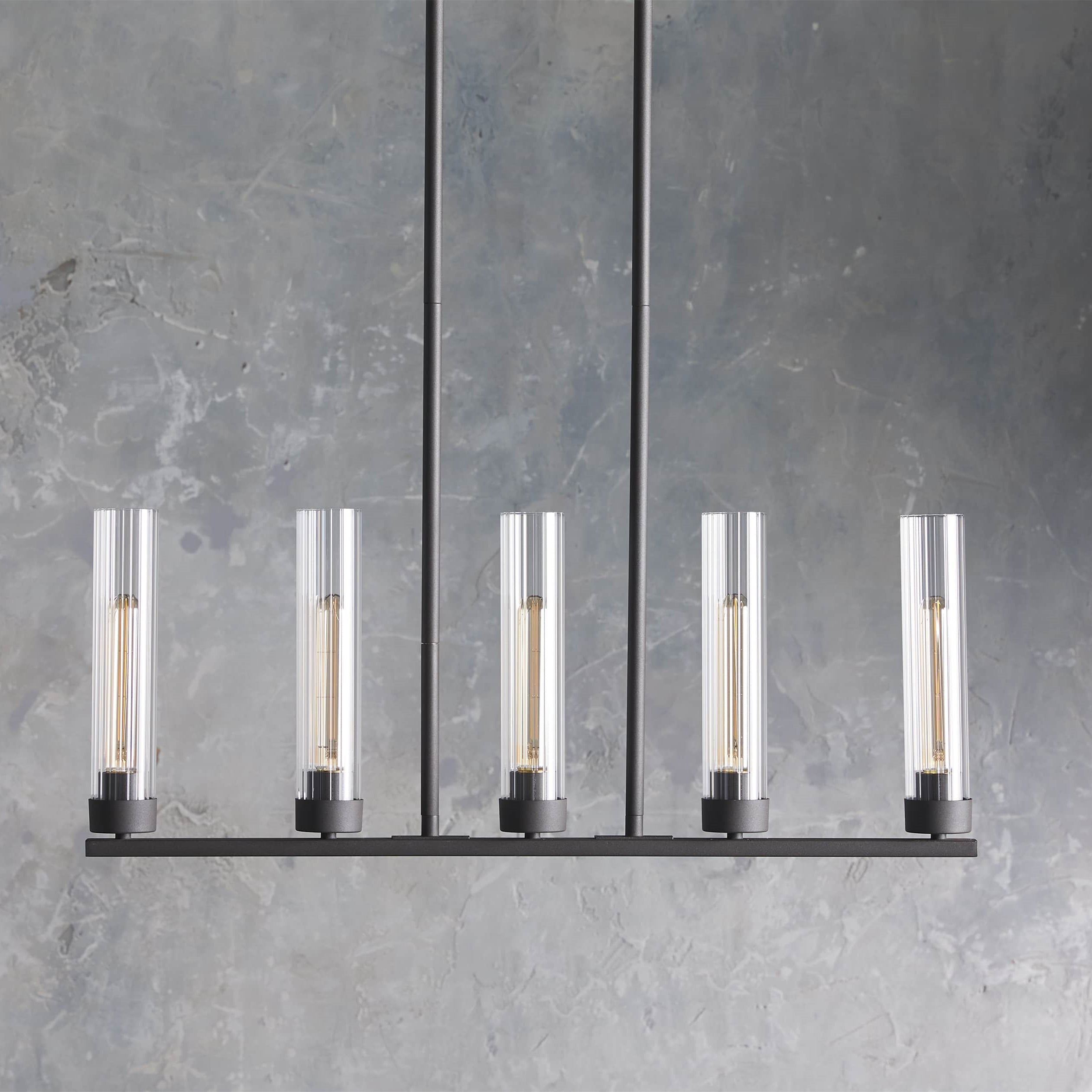 Andreas Glass Linear Chandelier Lighting-MEET LIGHTING