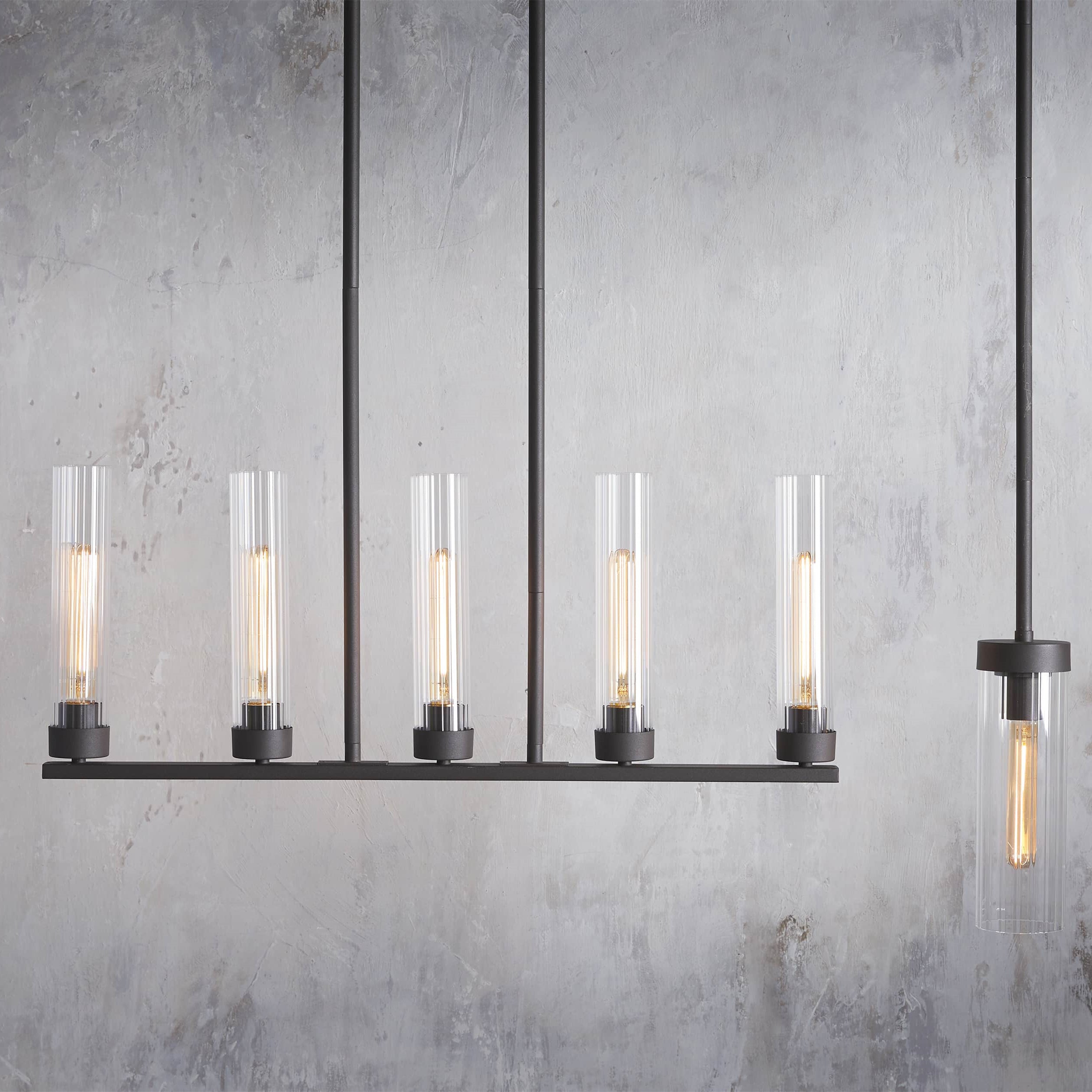Andreas Glass Linear Chandelier Lighting-MEET LIGHTING