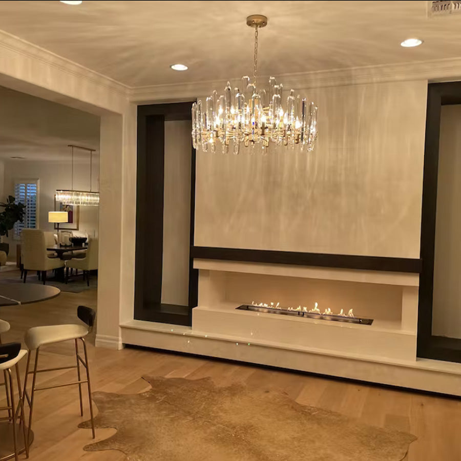 Bonnington Crystal Round Chandelier 36"-MEET LIGHTING