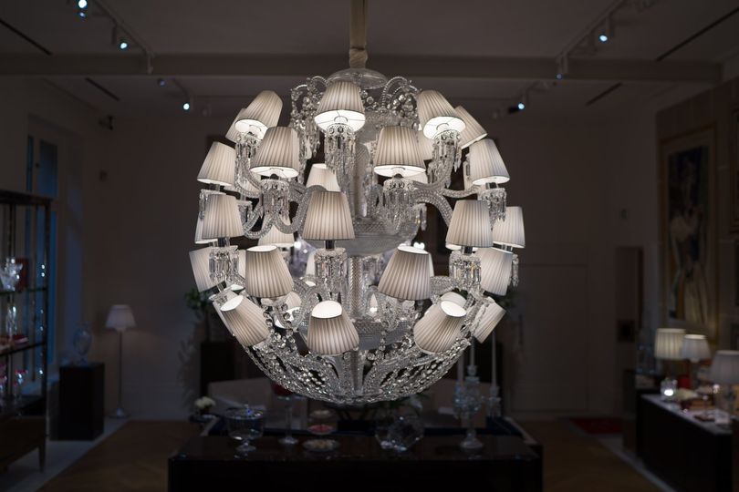 Luxury Globe Crystal Chandelier With Fabric/Crystal Glass Lampshades-MEET LIGHTING