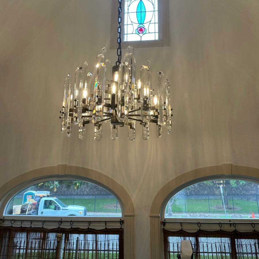 Bonnington Crystal Round Chandelier 36"-MEET LIGHTING