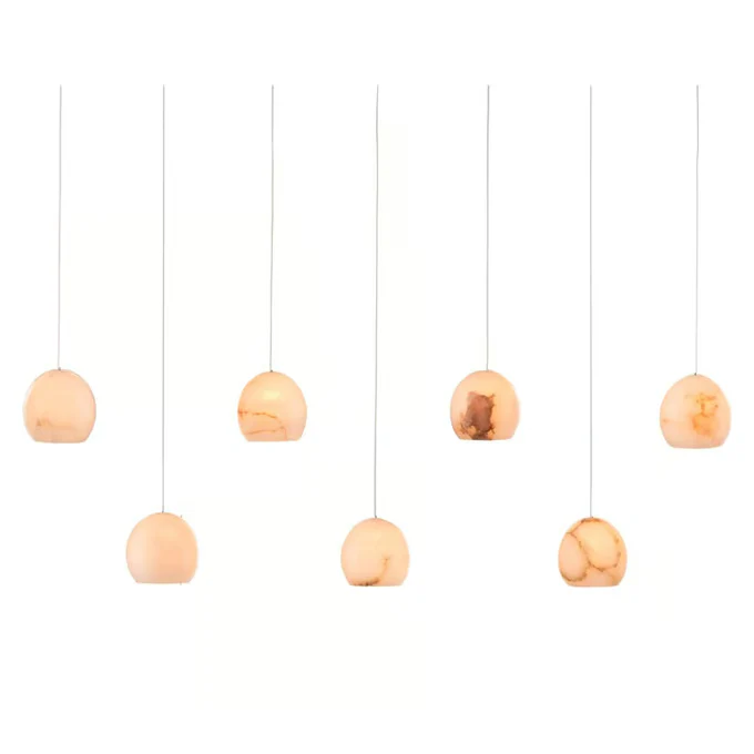 Arica Modern Rectangular Alabaster Chandelier-MEET LIGHTING