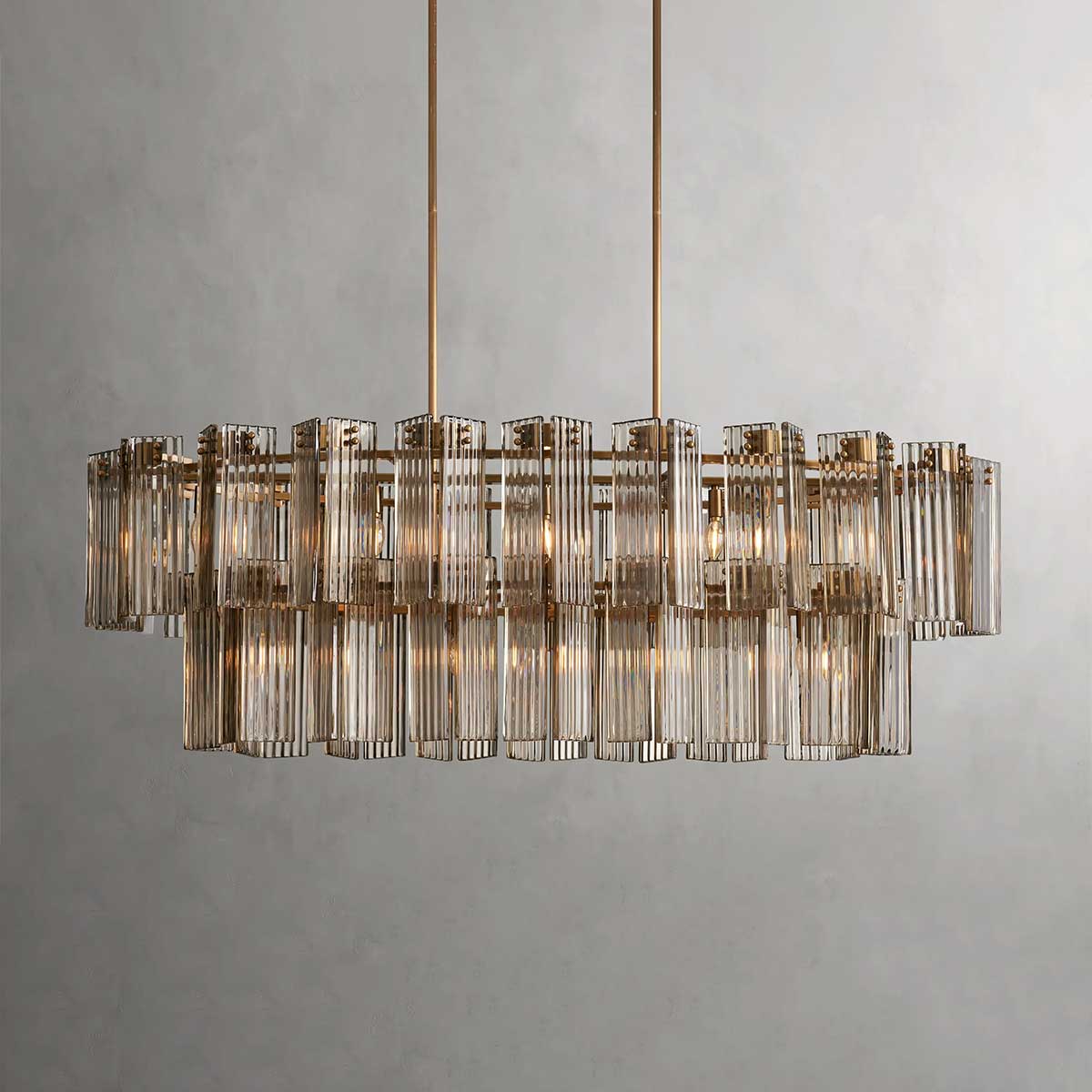 Delsie Oval Chandelier-MEET LIGHTING