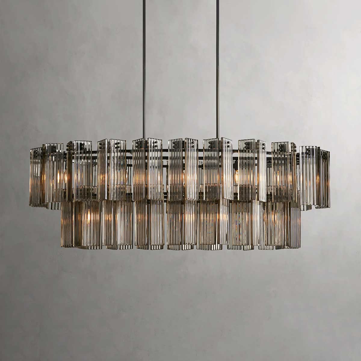 Delsie Oval Chandelier-MEET LIGHTING