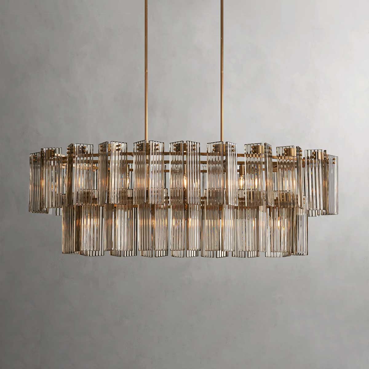 Delsie Oval Chandelier-MEET LIGHTING