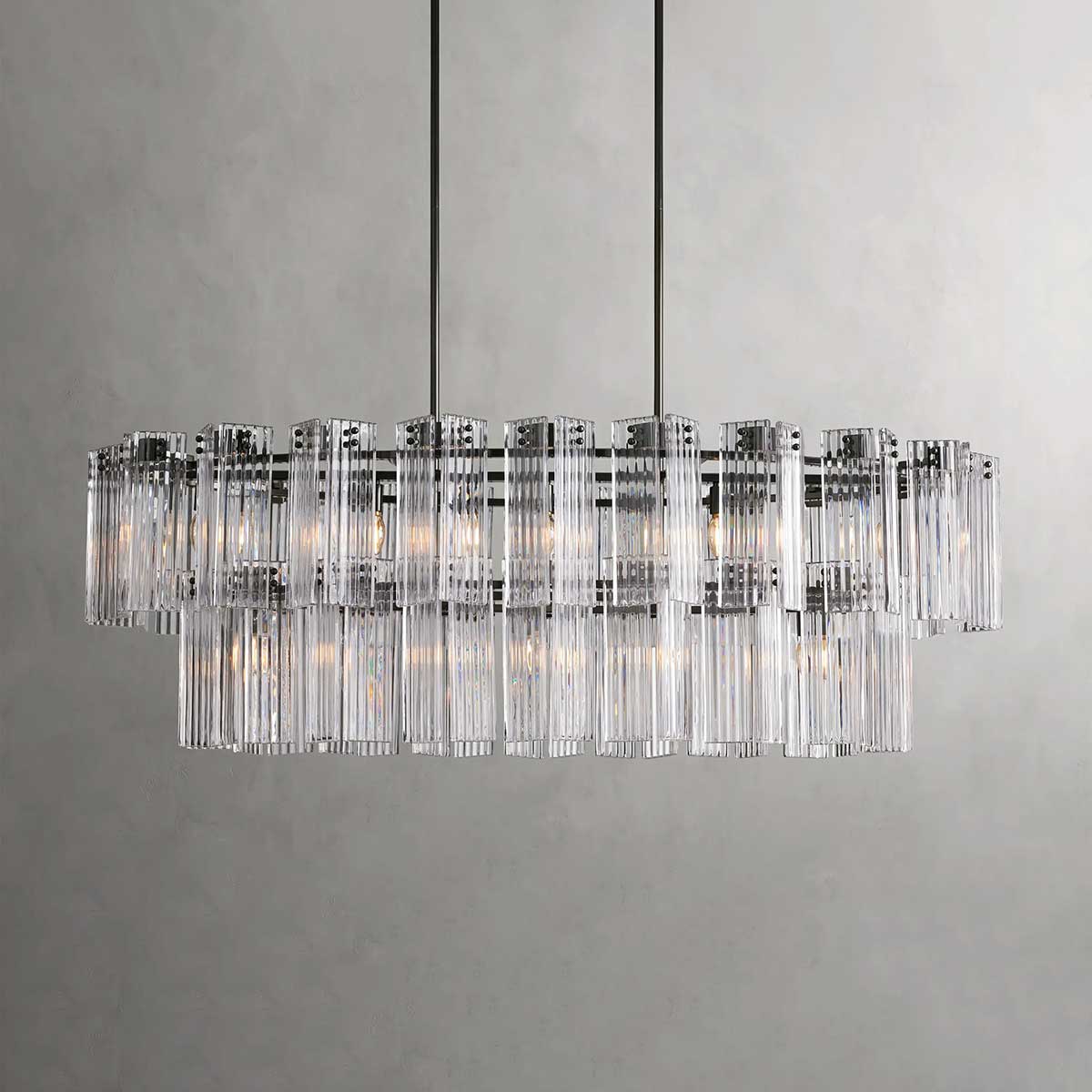 Delsie Oval Chandelier-MEET LIGHTING