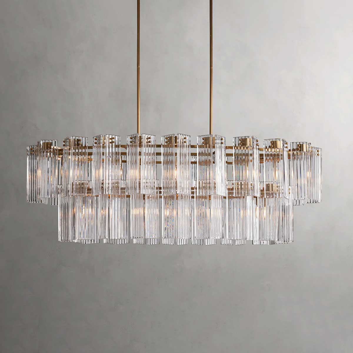 Delsie Oval Chandelier-MEET LIGHTING