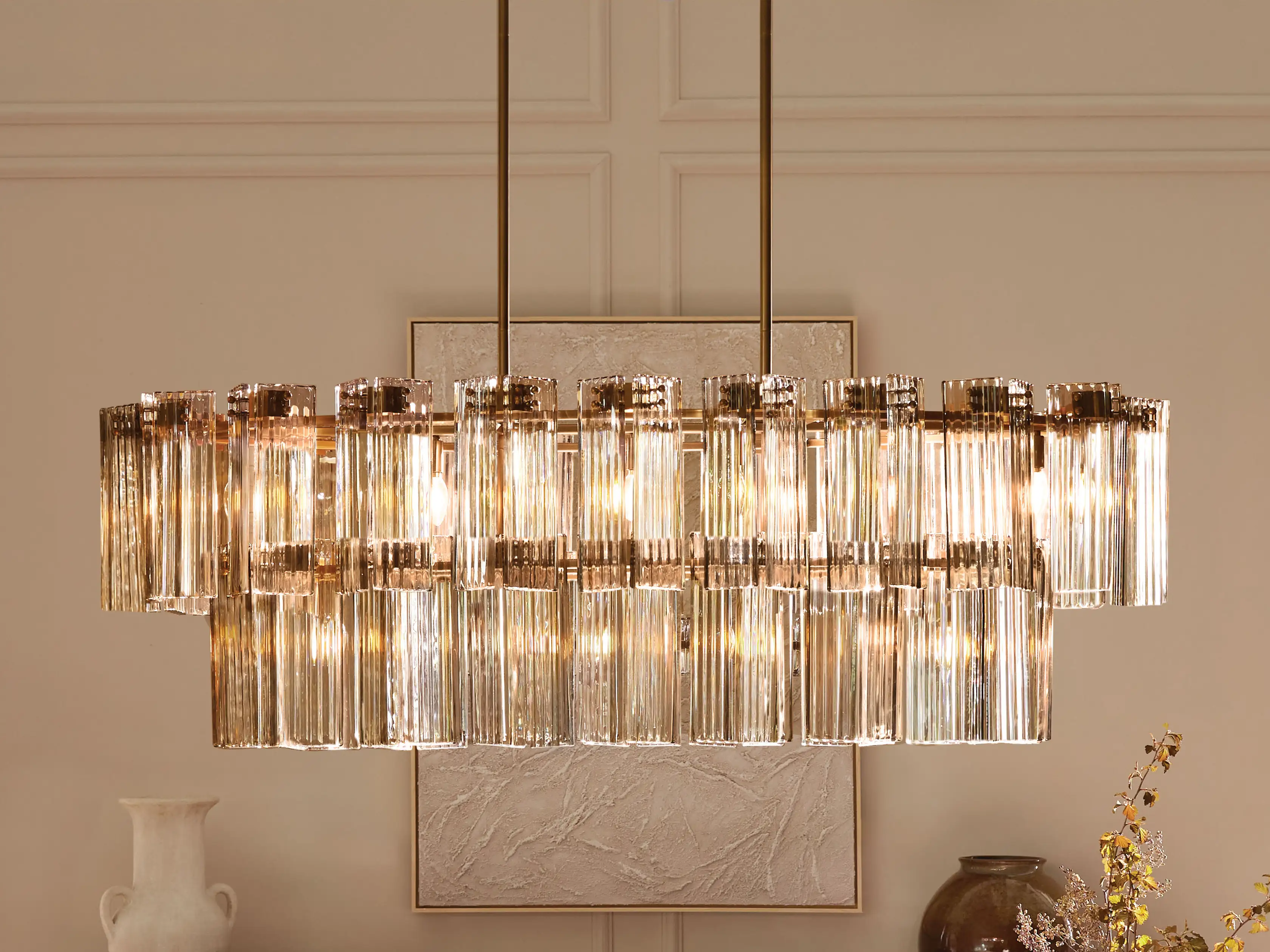Delsie Oval Chandelier-MEET LIGHTING