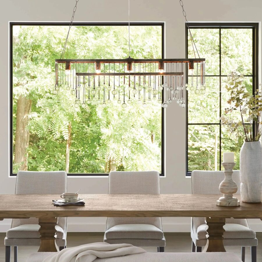 Aubrey Rectangular Chandelier-MEET LIGHTING