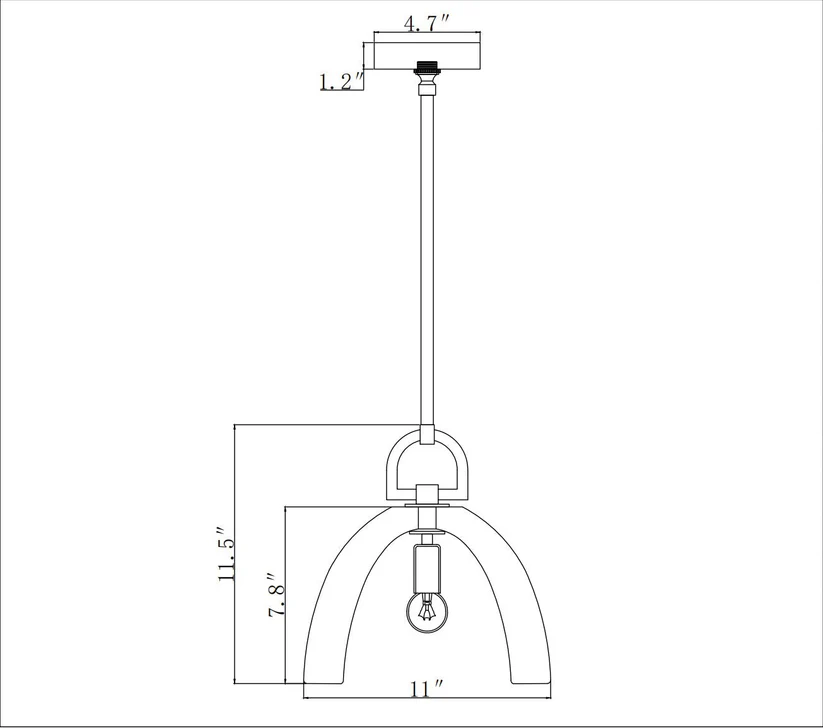 Hemisphere Modern Glass Pendant Light