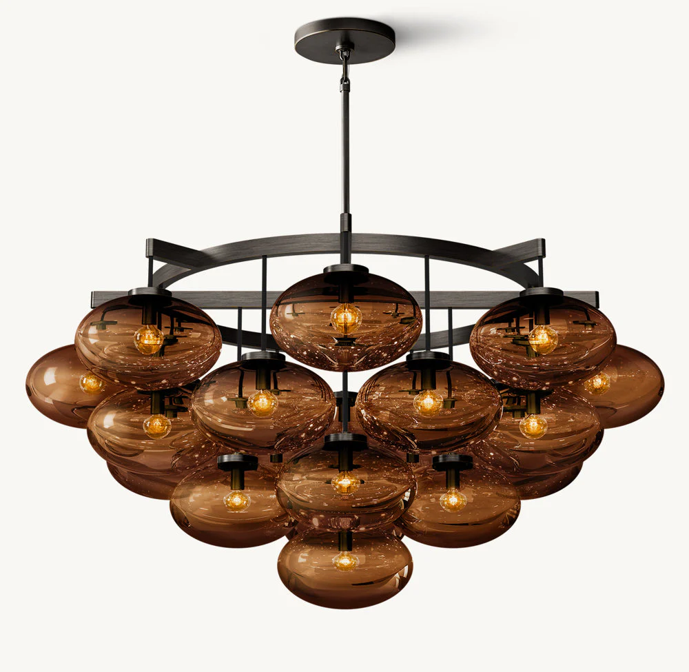 Cabrette Round Chandelier 48"-MEET LIGHTING