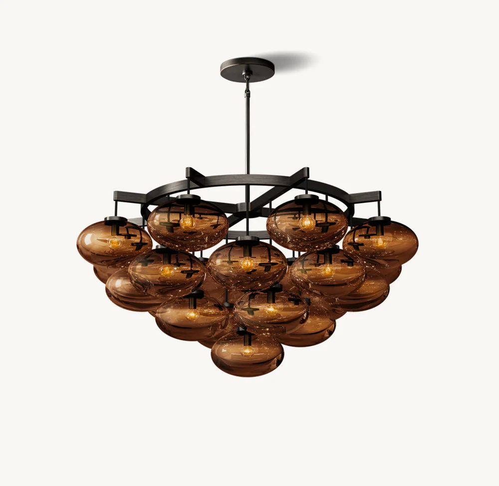 Cabrette Round Chandelier 48"-MEET LIGHTING