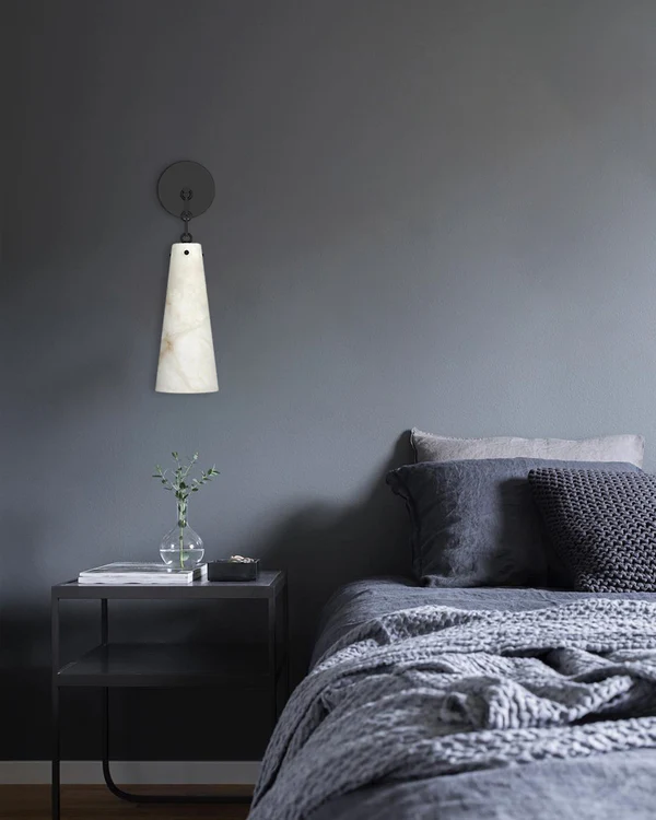 Luccas Contemporary Alabaster Wall Sconce