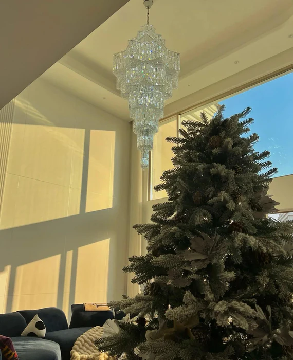Luxury Extra Large Plaza Multi-Tier Crystal Chandelier For Hotel Hall / 2 Story Foyer / High Ceiling Living Room-MEET LIGHTING