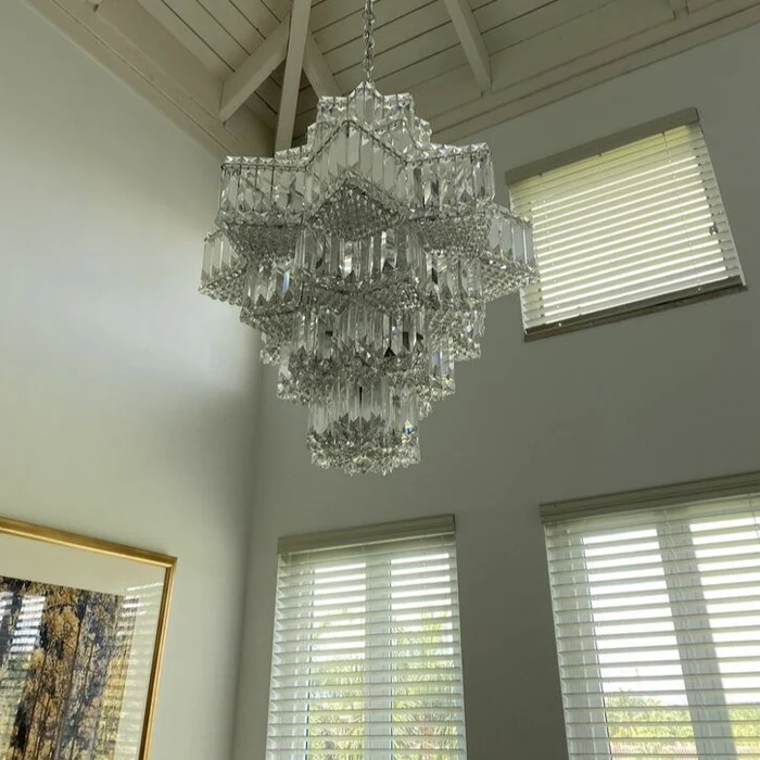 Fashion Star Shaped Chandelier Crystal Ceiling Light Fixture For Small Living Room/ Bedroom-MEET LIGHTING
