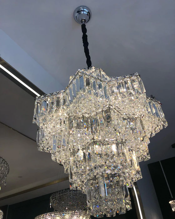 Fashion Star Shaped Chandelier Crystal Ceiling Light Fixture For Small Living Room/ Bedroom-MEET LIGHTING