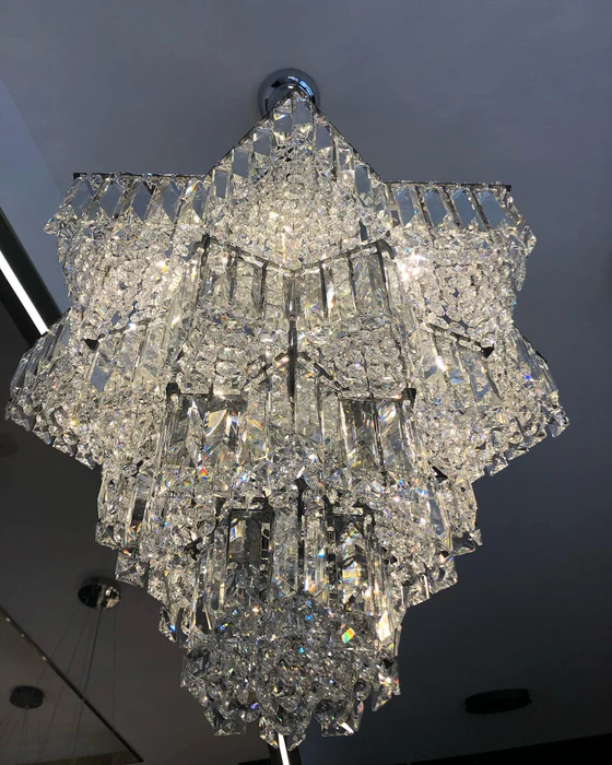Fashion Star Shaped Chandelier Crystal Ceiling Light Fixture For Small Living Room/ Bedroom-MEET LIGHTING