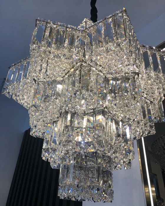 Fashion Star Shaped Chandelier Crystal Ceiling Light Fixture For Small Living Room/ Bedroom-MEET LIGHTING