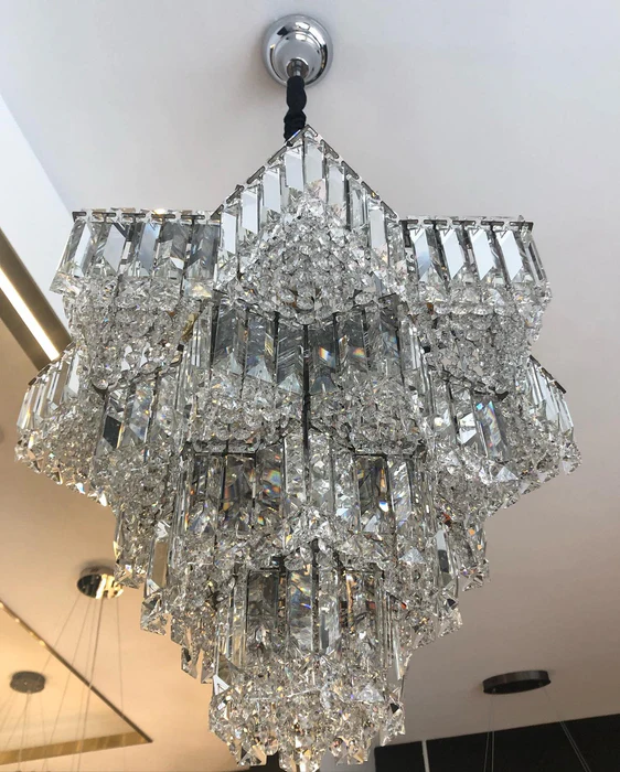 Fashion Star Shaped Chandelier Crystal Ceiling Light Fixture For Small Living Room/ Bedroom-MEET LIGHTING