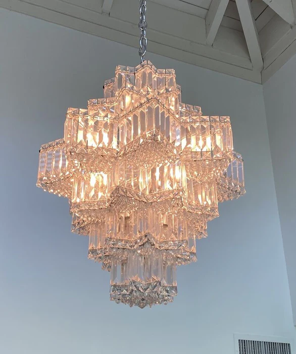 Fashion Star Shaped Chandelier Crystal Ceiling Light Fixture For Small Living Room/ Bedroom-MEET LIGHTING
