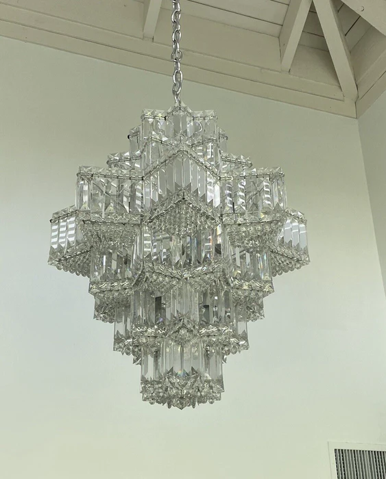 Fashion Star Shaped Chandelier Crystal Ceiling Light Fixture For Small Living Room/ Bedroom-MEET LIGHTING