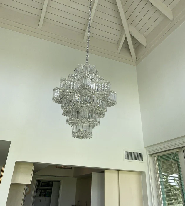 Fashion Star Shaped Chandelier Crystal Ceiling Light Fixture For Small Living Room/ Bedroom-MEET LIGHTING