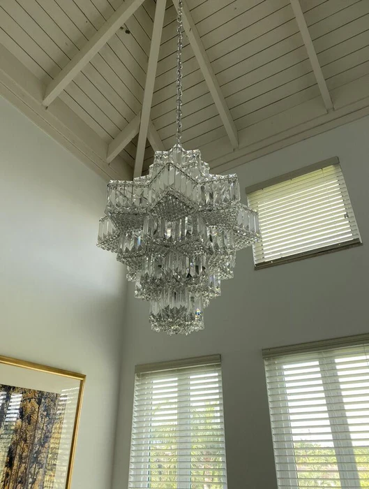 Fashion Star Shaped Chandelier Crystal Ceiling Light Fixture For Small Living Room/ Bedroom-MEET LIGHTING