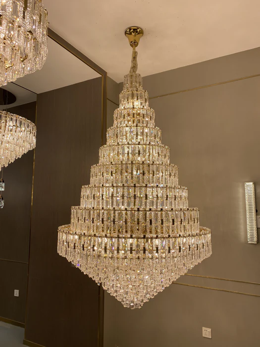 Oversized Multi-layers Honeycomb Luxury Ceiling Crystal Chandelier For Big Hallway/Foyer/Entryway-MEET LIGHTING
