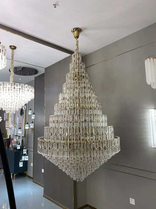 Oversized Multi-layers Honeycomb Luxury Ceiling Crystal Chandelier For Big Hallway/Foyer/Entryway-MEET LIGHTING