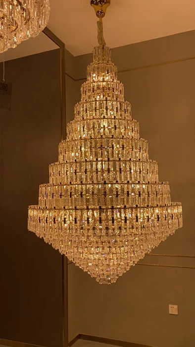 Oversized Multi-layers Honeycomb Luxury Ceiling Crystal Chandelier For Big Hallway/Foyer/Entryway-MEET LIGHTING