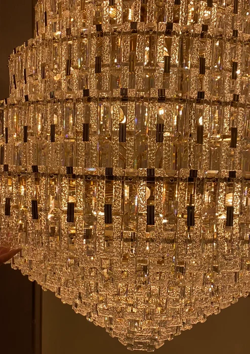 Oversized Multi-layers Honeycomb Luxury Ceiling Crystal Chandelier For Big Hallway/Foyer/Entryway-MEET LIGHTING