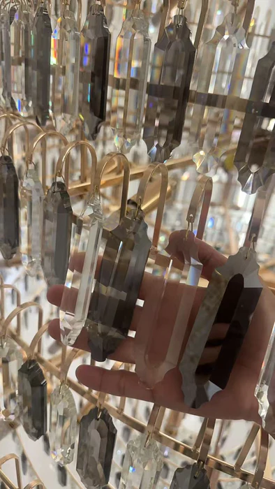Luxury Multi-tiered Honeycomb Crystal Chandelier for High-ceiling-MEET LIGHTING