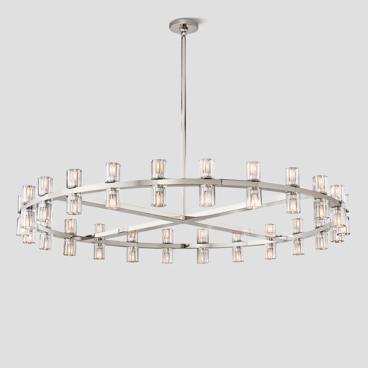 Arcachon Crystal Shades Round Chandelier 60"