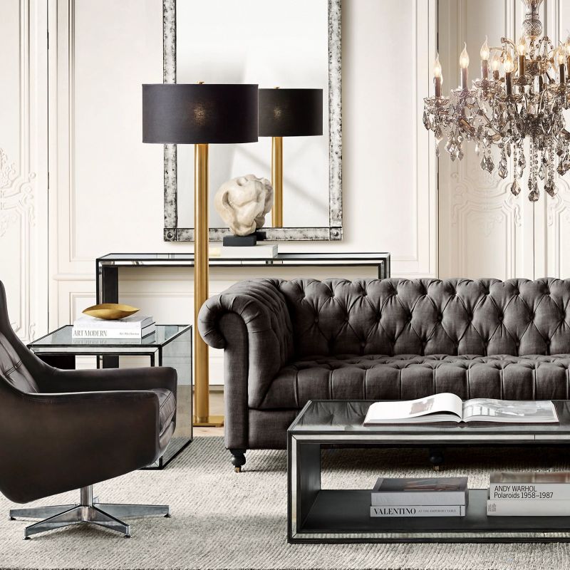 19TH Rococo Crystal Round Chandelier 28"-MEET LIGHTING