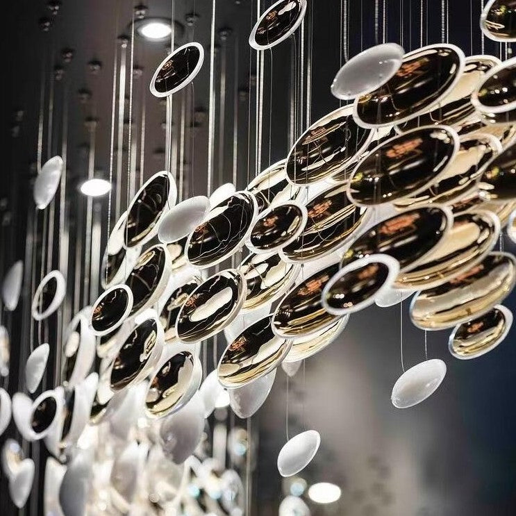 Modern Artistic Unique Golden Dragon Egg Chandelier for Staircase/ Sales Center/ Hotel-MEET LIGHTING