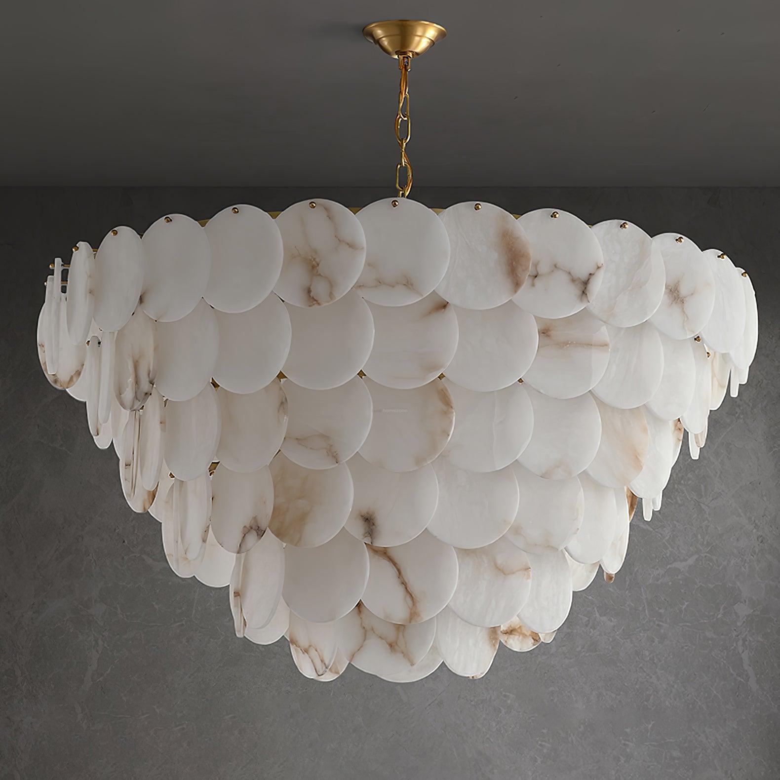 Alabaster Shell Brass Chandelier with 2/3/4/5/6 layer-MEET LIGHTING