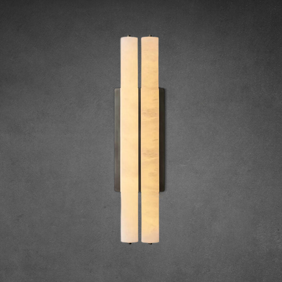 Audon Alabaster Double Sconce