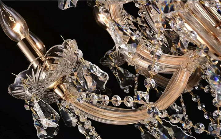 Luxury Atmospheric European Candle Crystal Chandelier Designer Creative for Hotel / Villa / Living Room-MEET LIGHTING