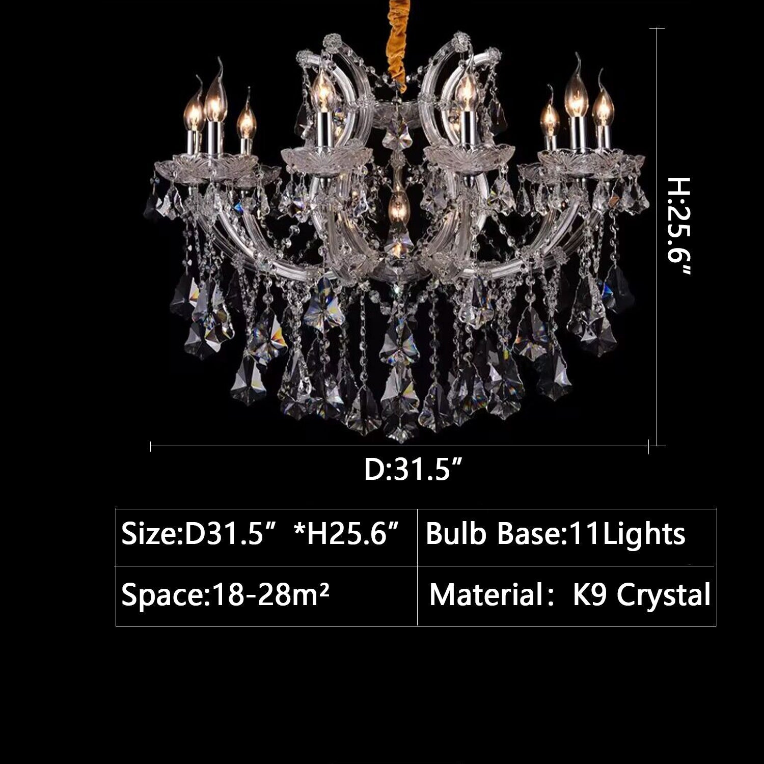 Luxury Atmospheric European Candle Crystal Chandelier Designer Creative for Hotel / Villa / Living Room-MEET LIGHTING