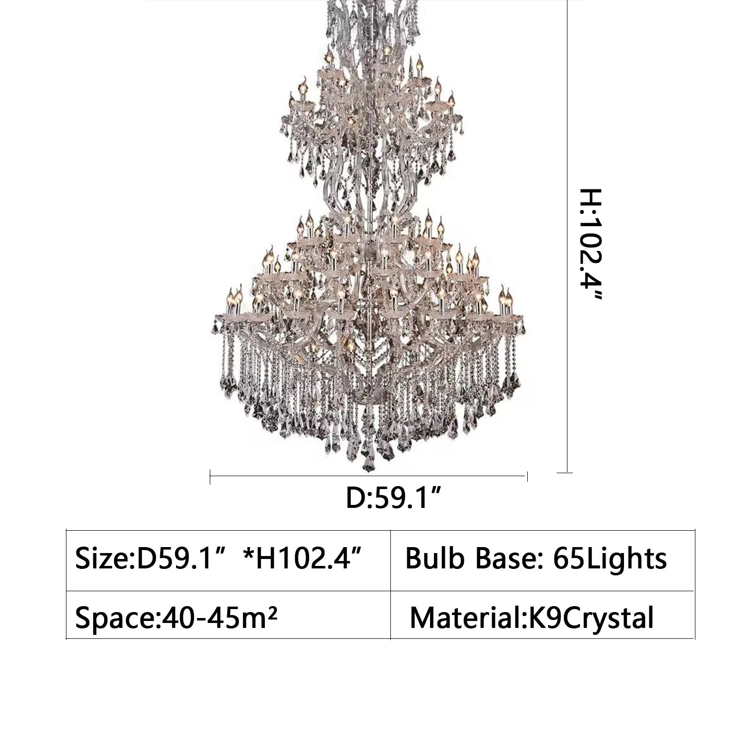 Luxury Atmospheric European Candle Crystal Chandelier Designer Creative for Hotel / Villa / Living Room-MEET LIGHTING